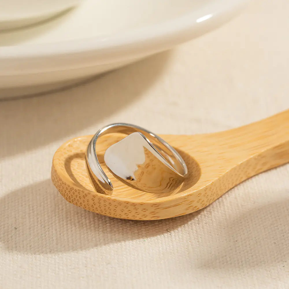 INS Style Simple Personalized Open Ring