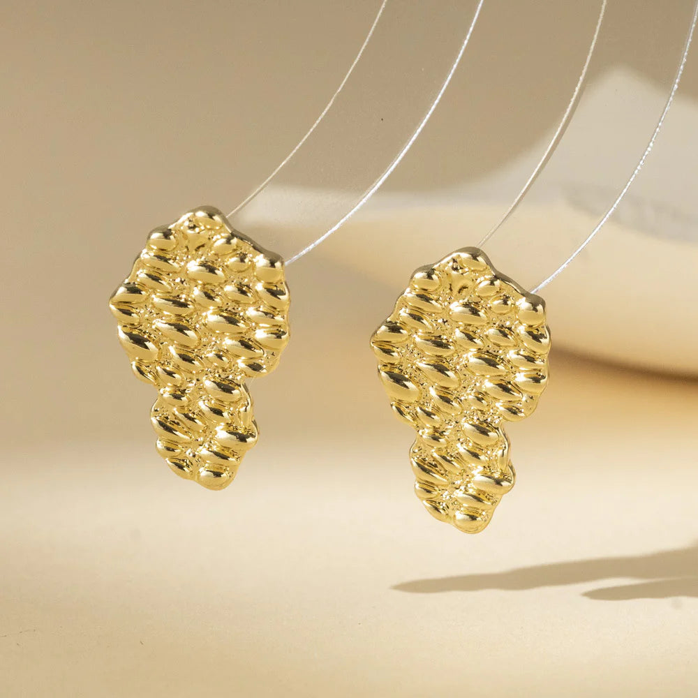 Gold-Plated Copper Stud Earrings