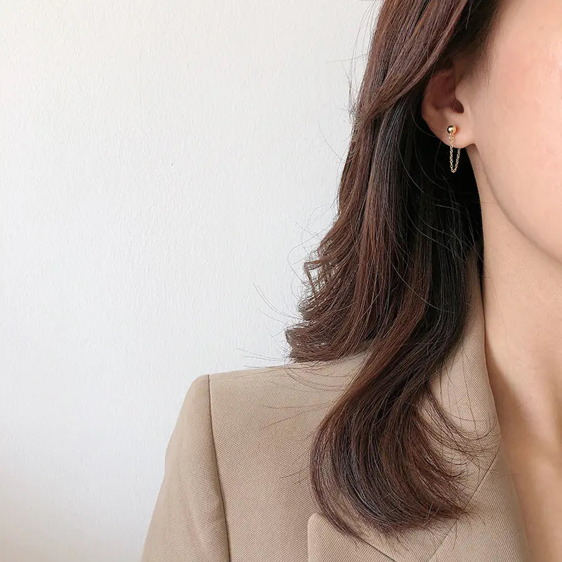 Elegant Gold Tassel Earrings for Sensitive Skin