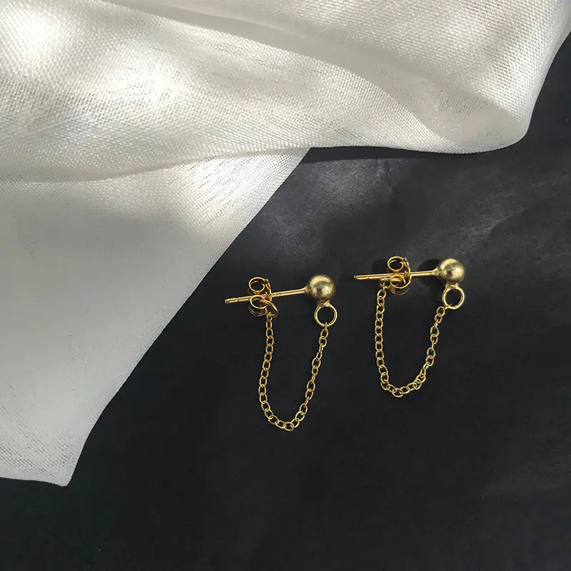 Elegant Gold Tassel Earrings for Sensitive Skin