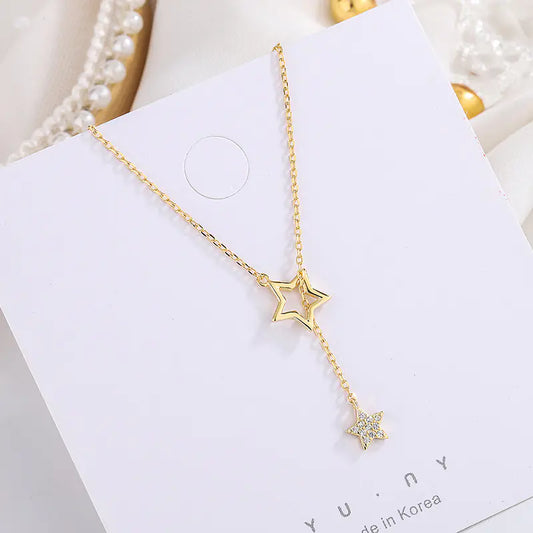 2020 Silver Star Necklace with Diamond Accent (Simple)