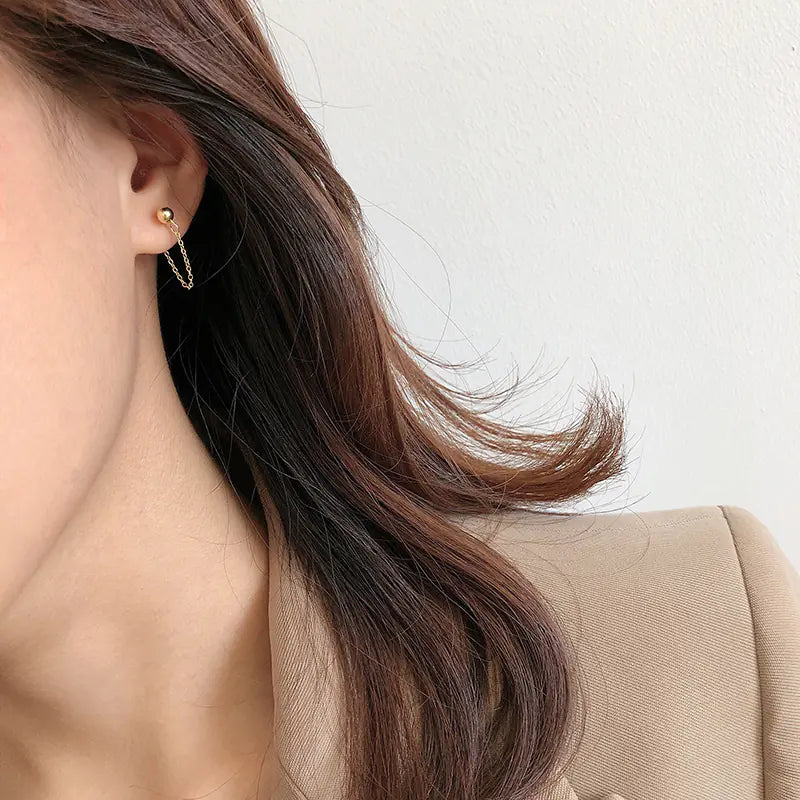 Elegant Gold Tassel Earrings for Sensitive Skin