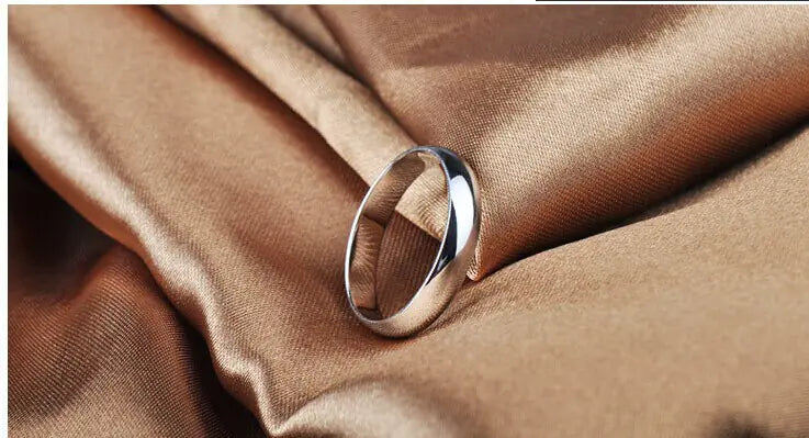 S990 Sterling Silver Retro Simple Ring for Men 5MM