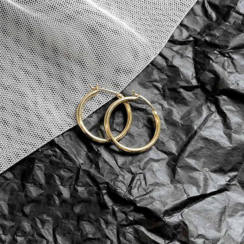 14K Gold-Plated Oversized Circle Hoop Earrings