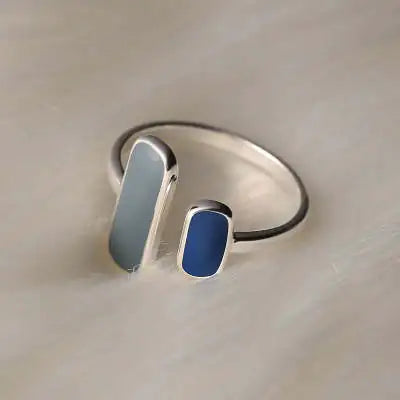 Korean-Style Women's Simple Geometric Ring