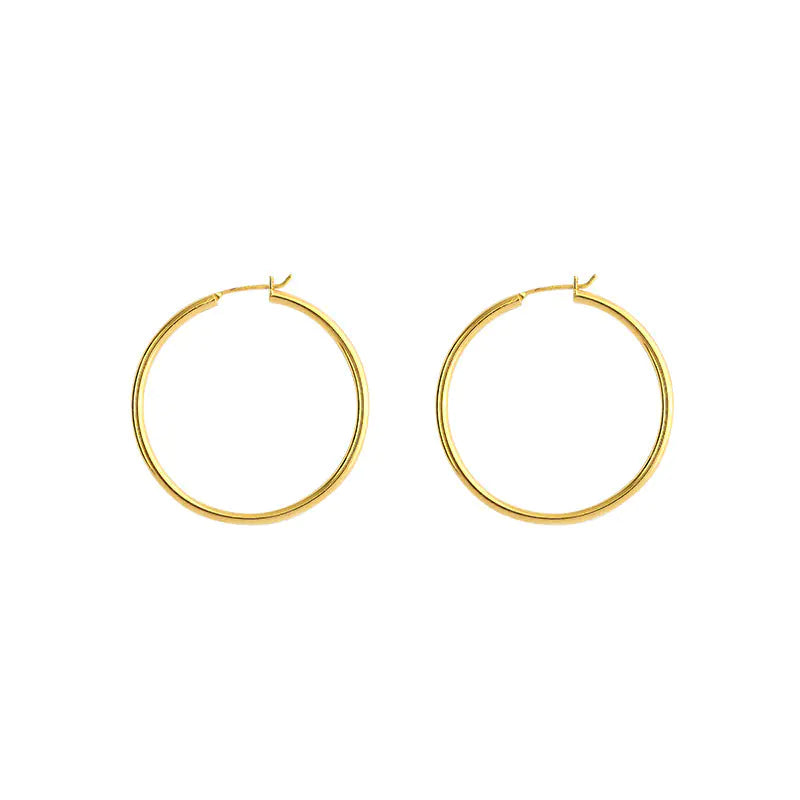 14K Gold-Plated Oversized Circle Hoop Earrings