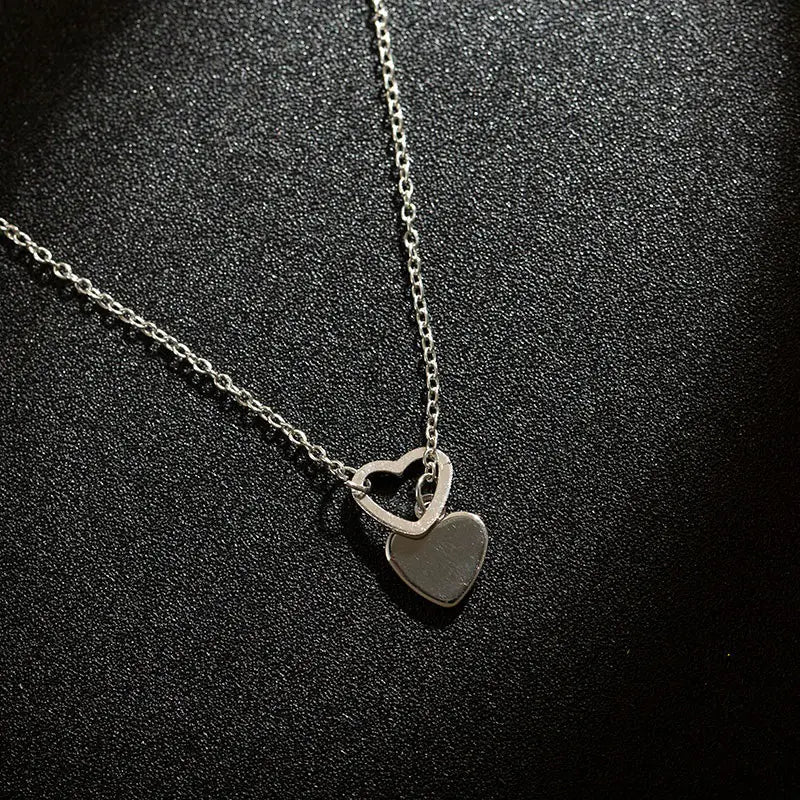 Trendy Adjustable Heart Pendant Necklace in Simple Style