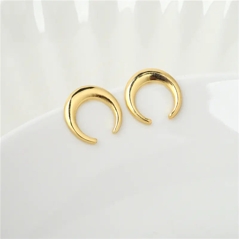 Trendy Crescent Moon Rose Gold Earrings (Direct from Factory)