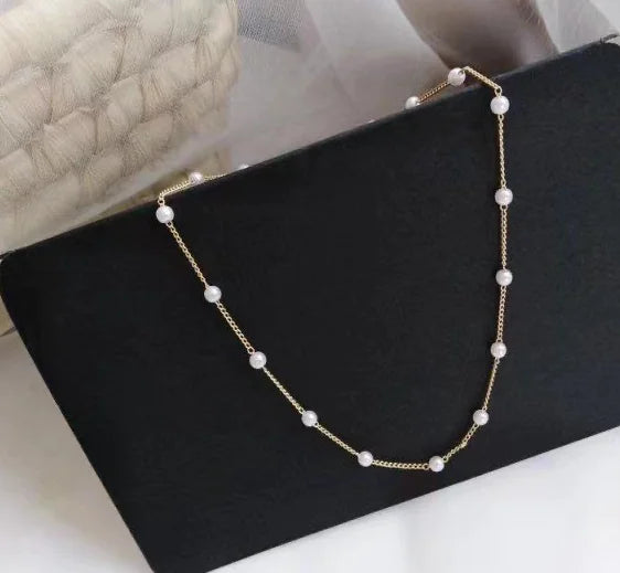 Fashion Pearl Choker Necklace - Simple Style in Stock