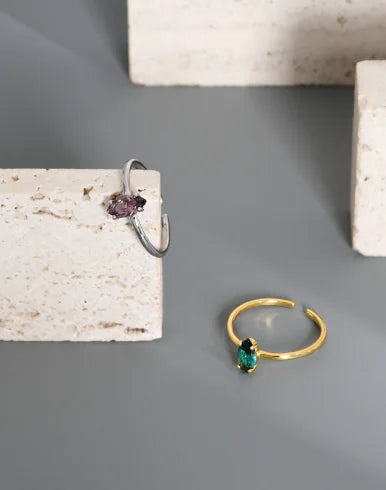 Simple Temperament Sterling Silver Ring for Women