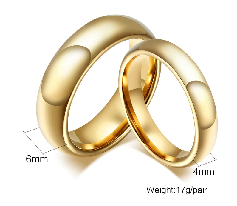 Couple's Tungsten Steel Simple Ring