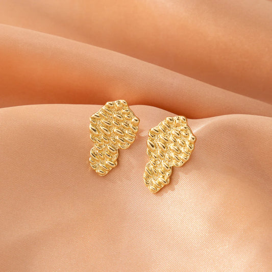 Gold-Plated Copper Stud Earrings