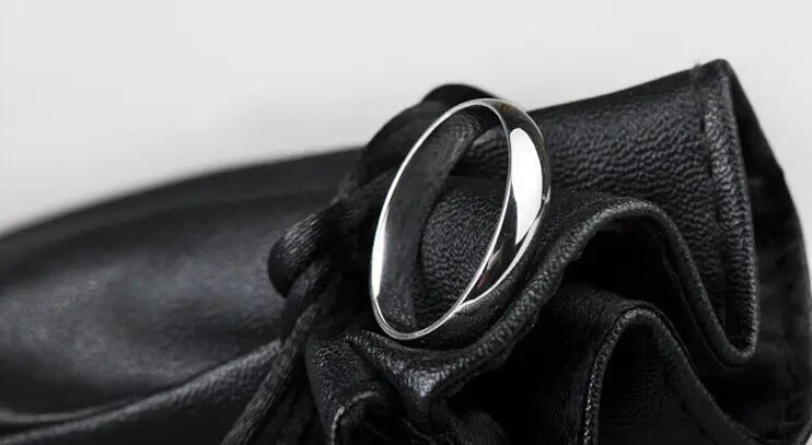 S990 Sterling Silver Retro Simple Ring for Men 5MM