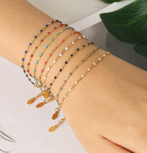 Fashion Stainless Steel Bracelets in Gold, Blue, Red